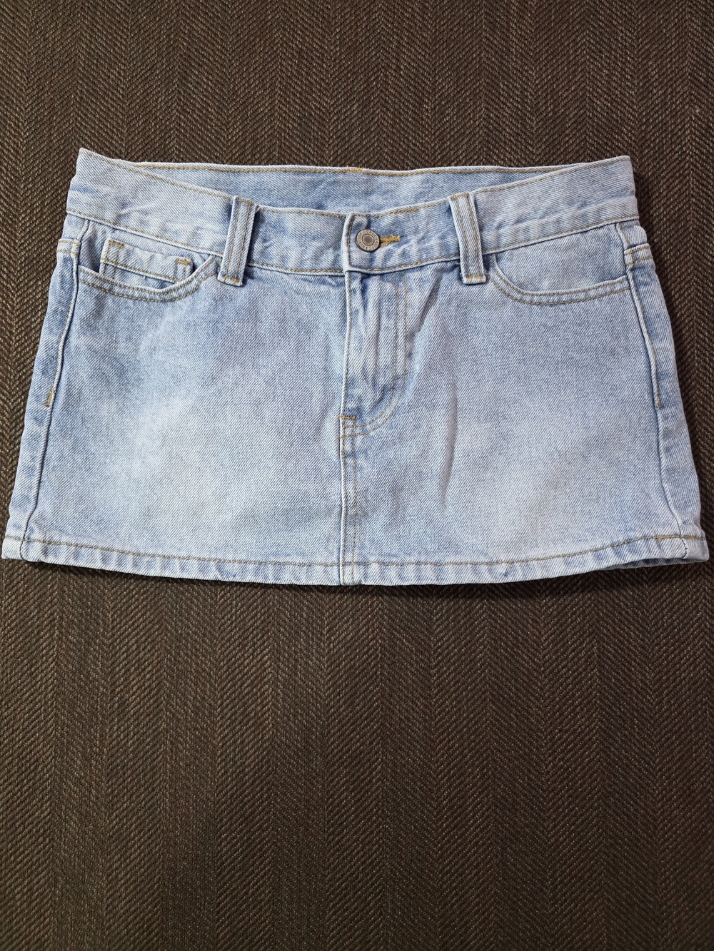 Brandy Melville Pale Blue Denim Mini Skirt